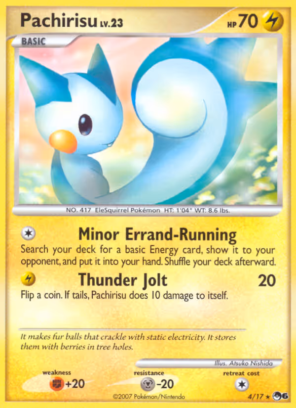Pachirisu 4/17 Pokemon card