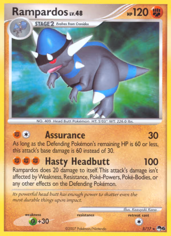 Rampardos 5/17 Pokemon card