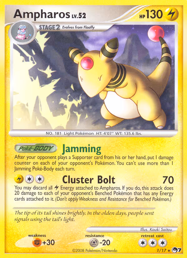 Ampharos 1/17 Pokemon card