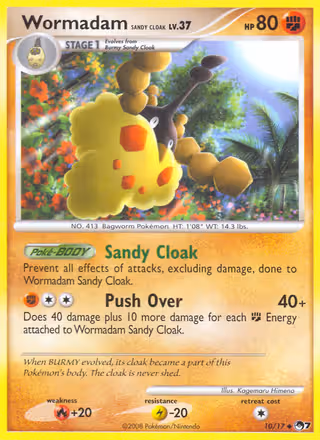 Wormadam Sandy Cloak 10/17 Pokemon card
