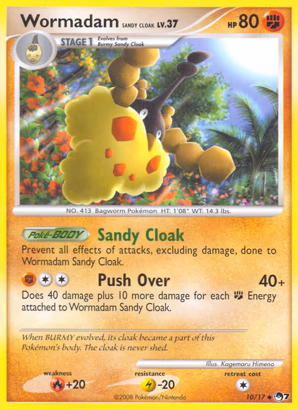 Wormadam Sandy Cloak 10/17 Pokemon card