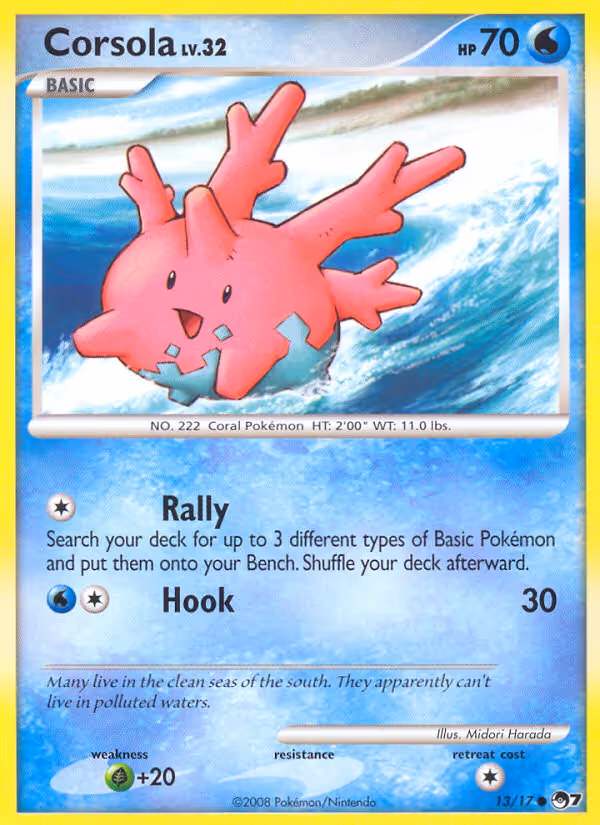 Corsola 13/17 Pokemon card