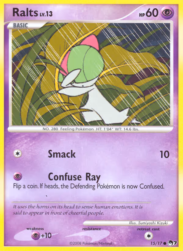 Ralts 15/17 Pokemon card