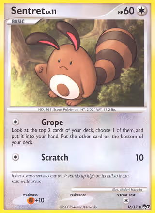 Sentret 16/17 Pokemon card