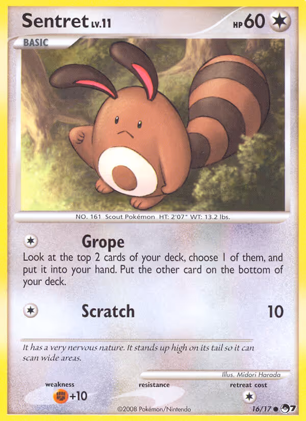 Sentret 16/17 Pokemon card