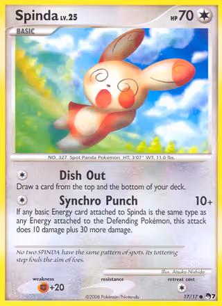 Spinda 17/17 Pokemon card