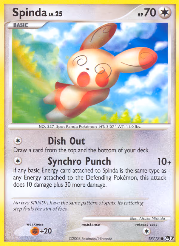 Spinda 17/17 Pokemon card