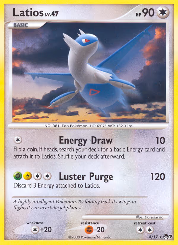 Latios 4/17 Pokemon card