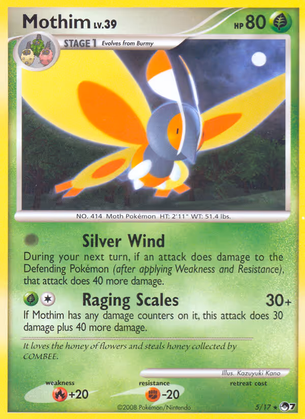 Mothim 5/17 Pokemon card