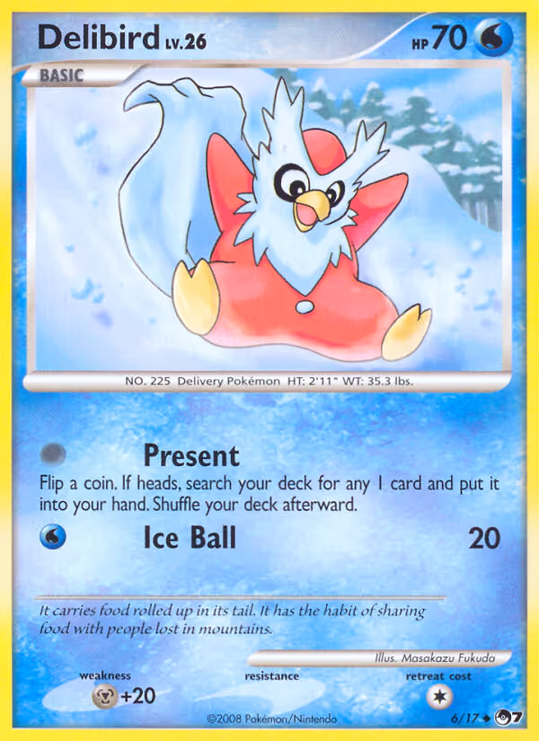 Delibird 6/17 Pokemon card
