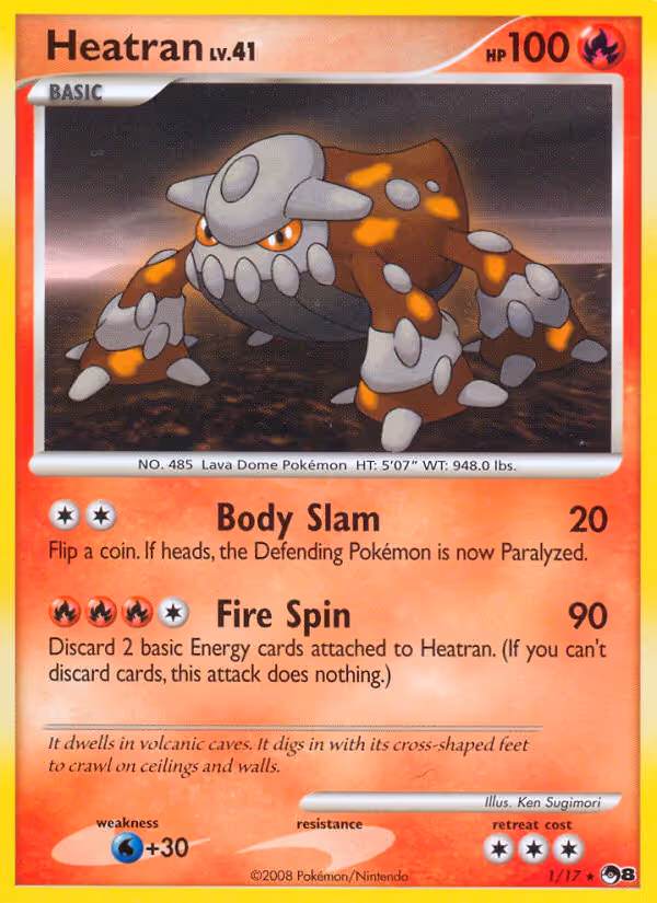 Heatran 1/17 Pokemon card
