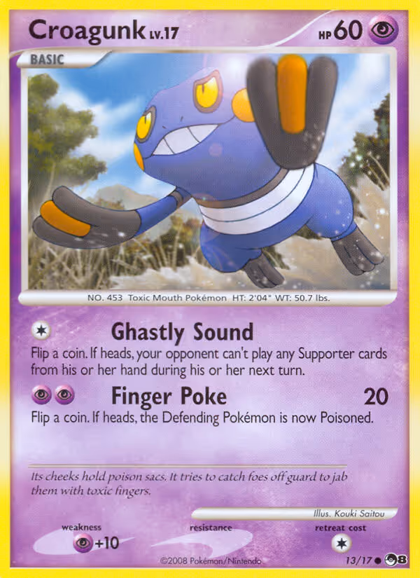 Croagunk 13/17 Pokemon card