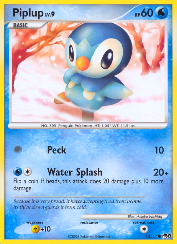Piplup 15/17 Pokemon card