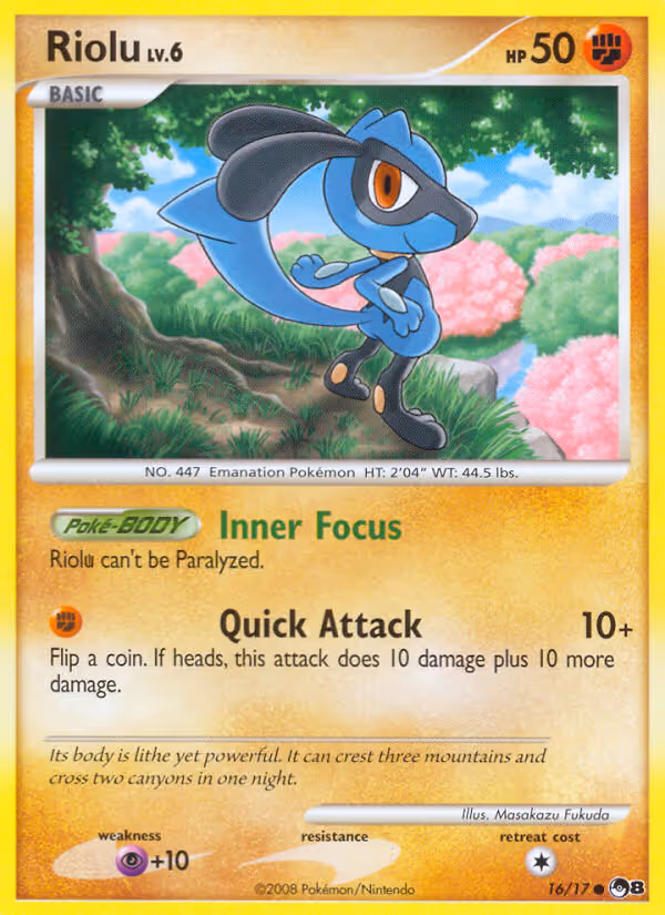 Riolu 16/17 Pokemon card