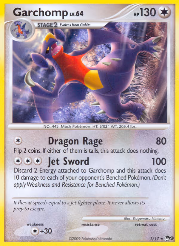 Garchomp 1/17 Pokemon card
