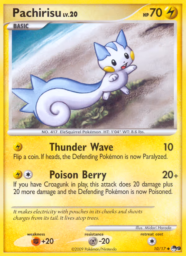Pachirisu 10/17 Pokemon card