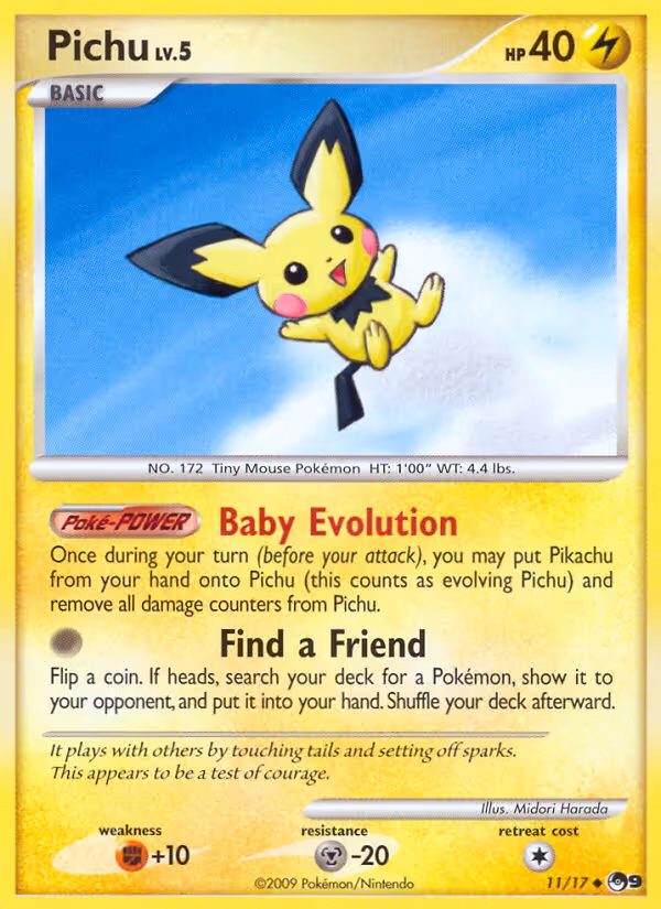 Pichu 11/17 Pokemon card