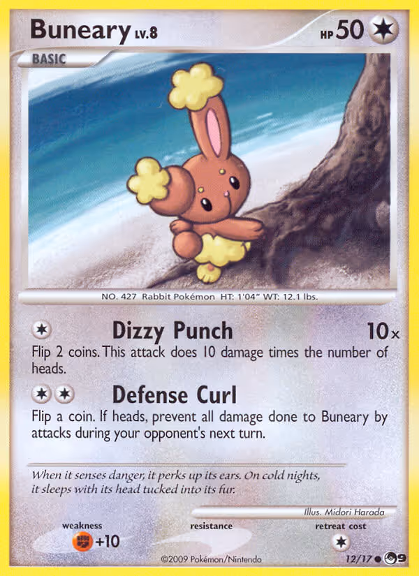 Buneary 12/17 Pokemon card