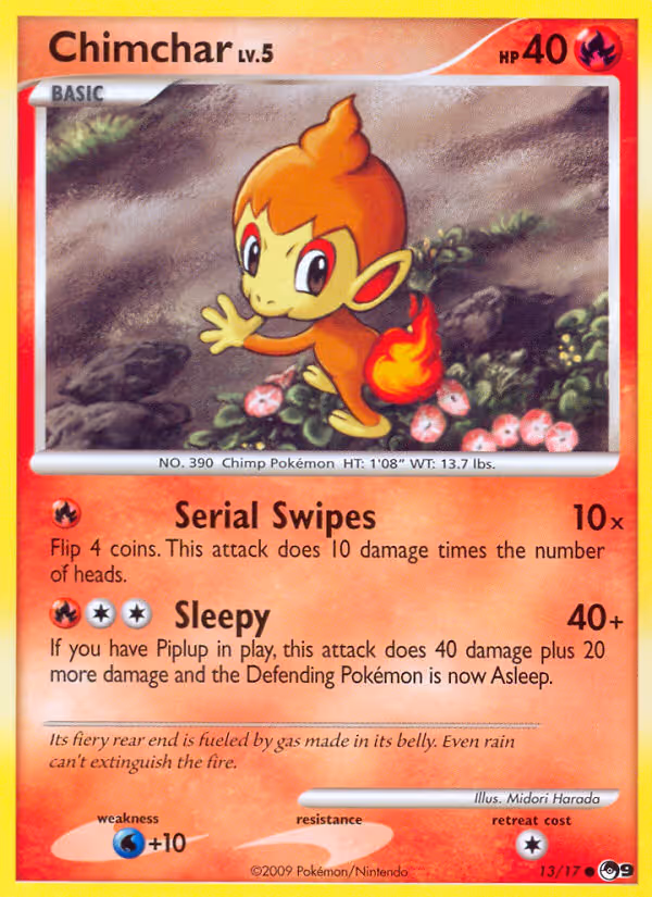 Chimchar 13/17 Pokemon card