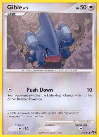 Gible 14/17 Pokemon card