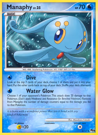 Manaphy 2/17 Pokemon card