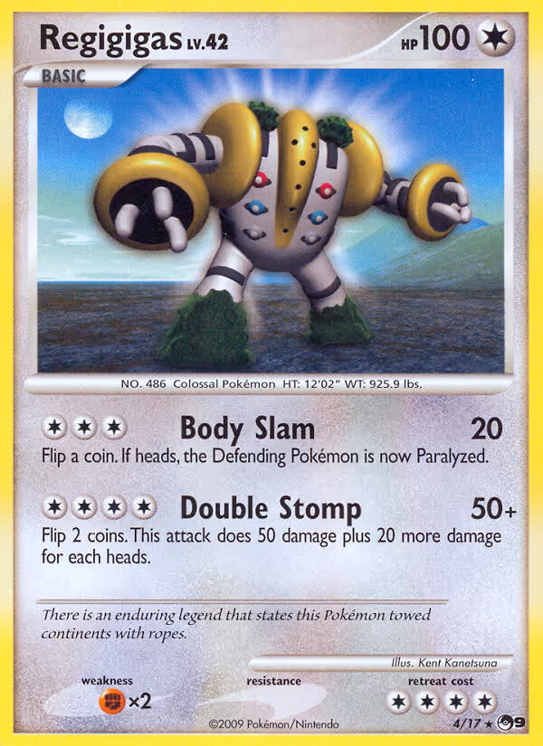 Regigigas 4/17 Pokemon card