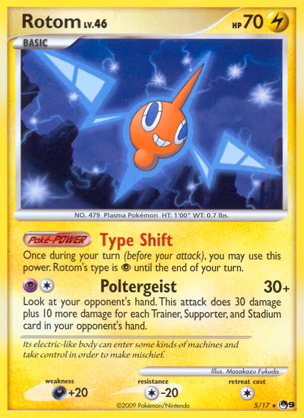 Rotom 5/17 Pokemon card