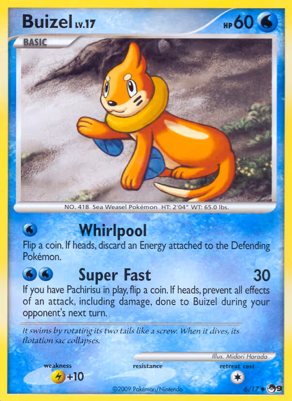 Buizel 6/17 Pokemon card