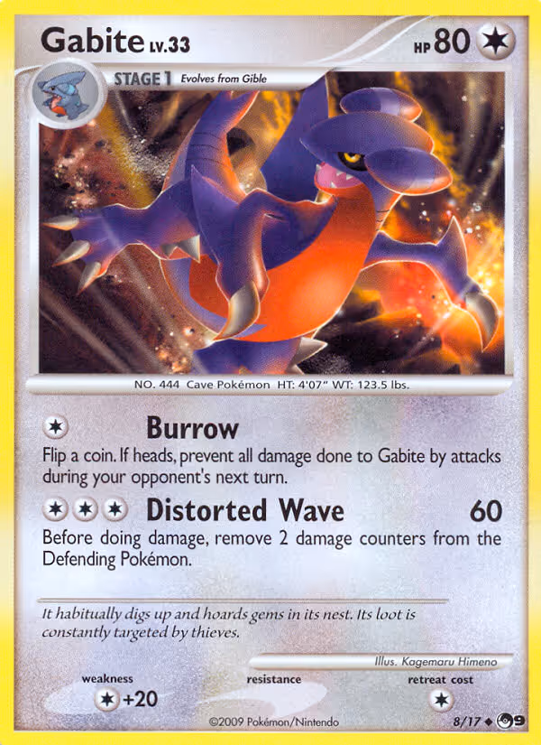 Gabite 8/17 Pokemon card