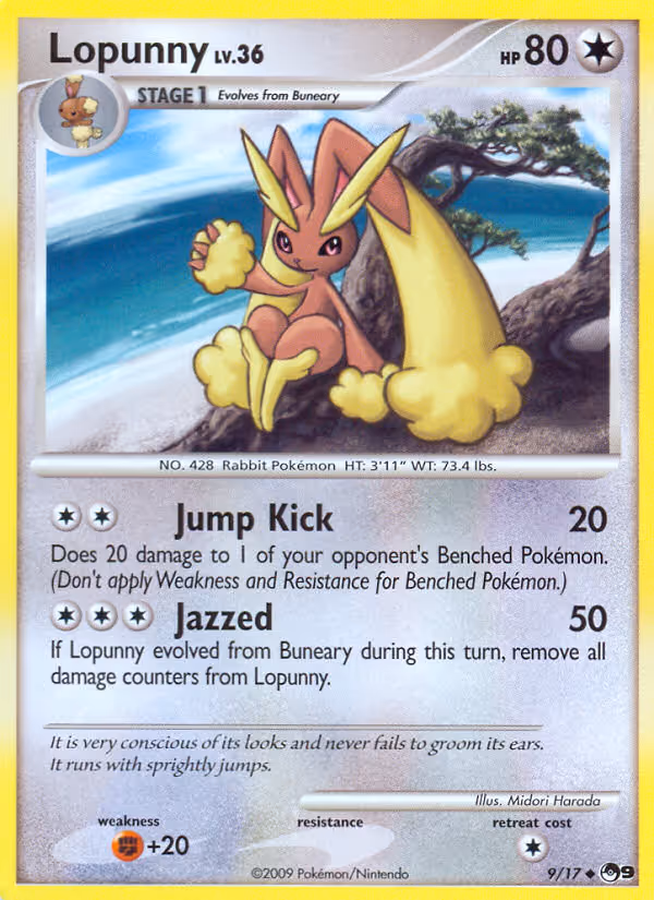 Lopunny 9/17 Pokemon card