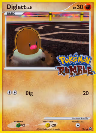 Diglett 11/16 Pokemon card