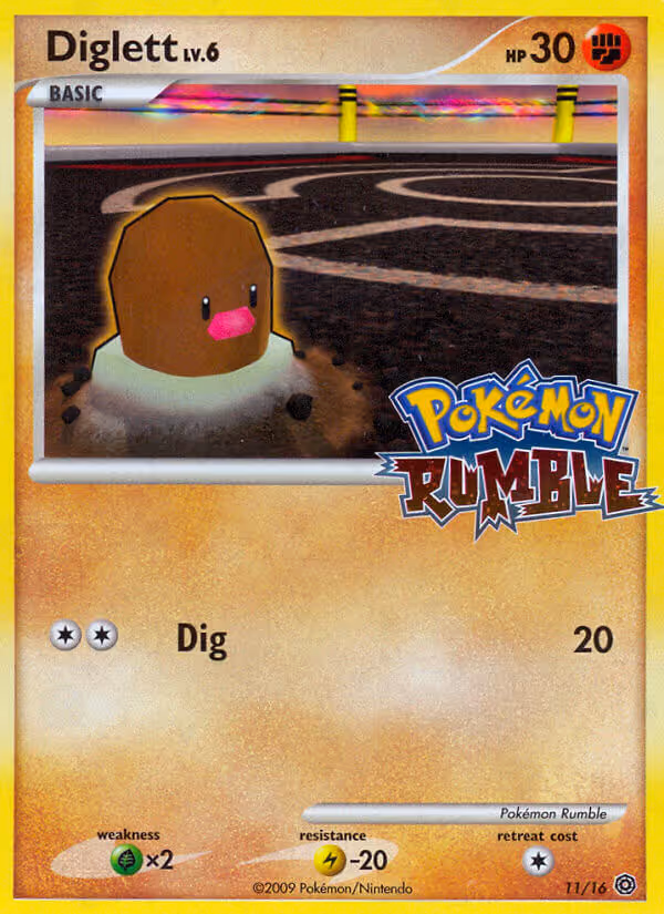 Diglett 11/16 Pokemon card