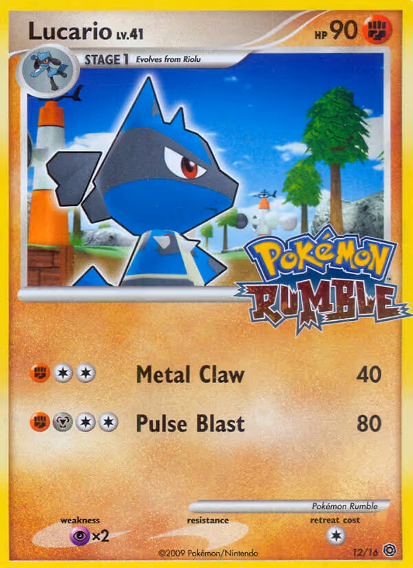 Lucario 12/16 Pokemon card