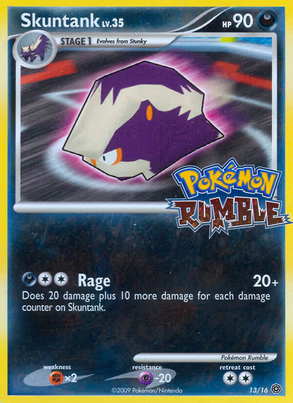 Skuntank 13/16 Pokemon card