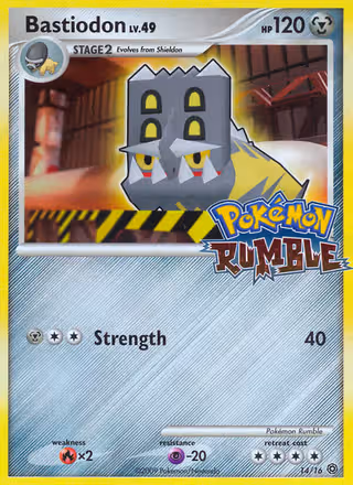 Bastiodon 14/16 Pokemon card
