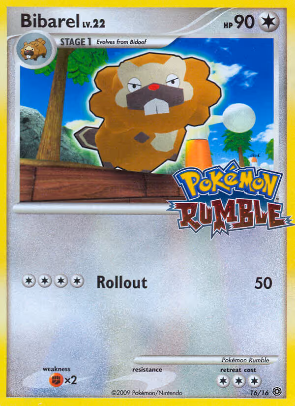 Bibarel 16/16 Pokemon card