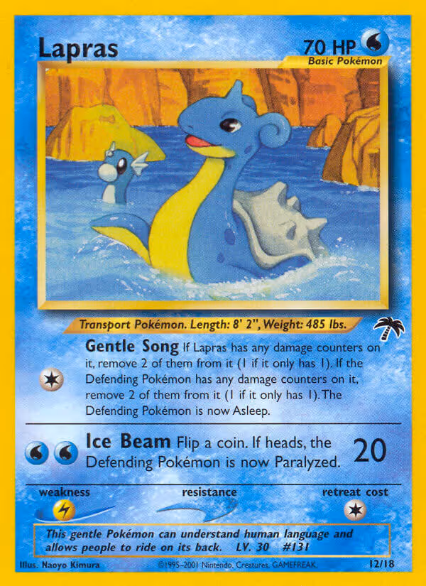 Lapras 12/18 Pokemon card
