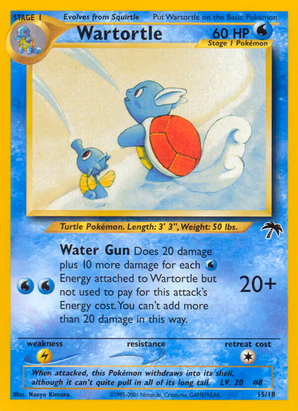 Wartortle 15/18 Pokemon card