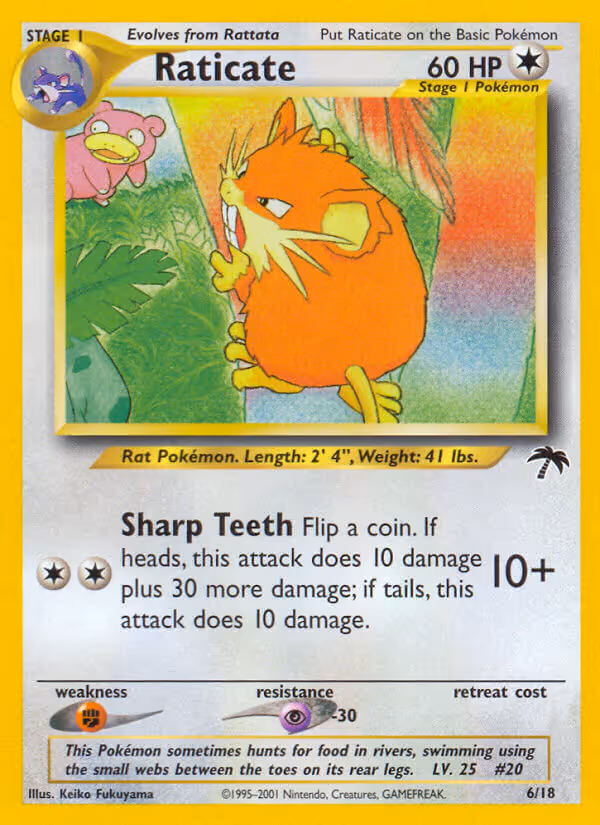 Raticate 6/18 Pokemon card