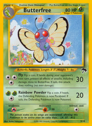 Butterfree 9/18 Pokemon card