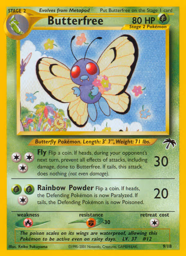 Butterfree 9/18 Pokemon card