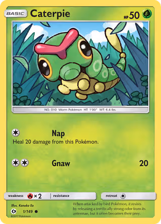 Caterpie 1/149 Pokemon card