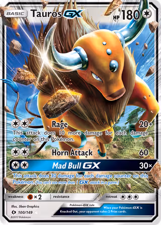 Tauros GX 100/149 Pokemon card