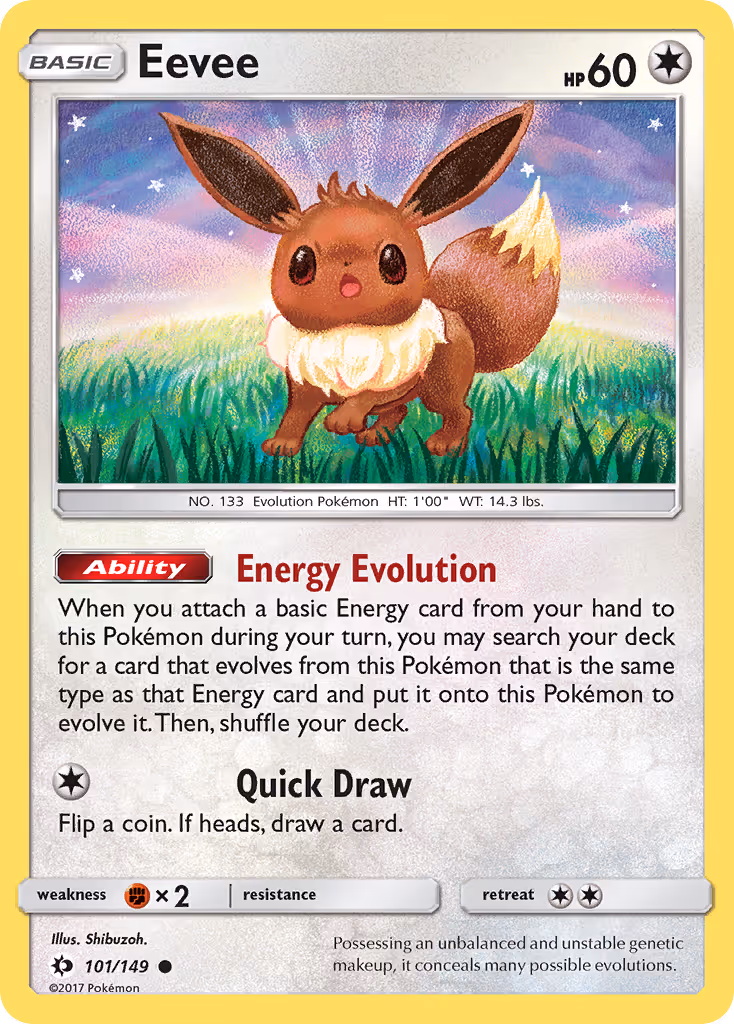 Eevee 101/149 Pokemon card