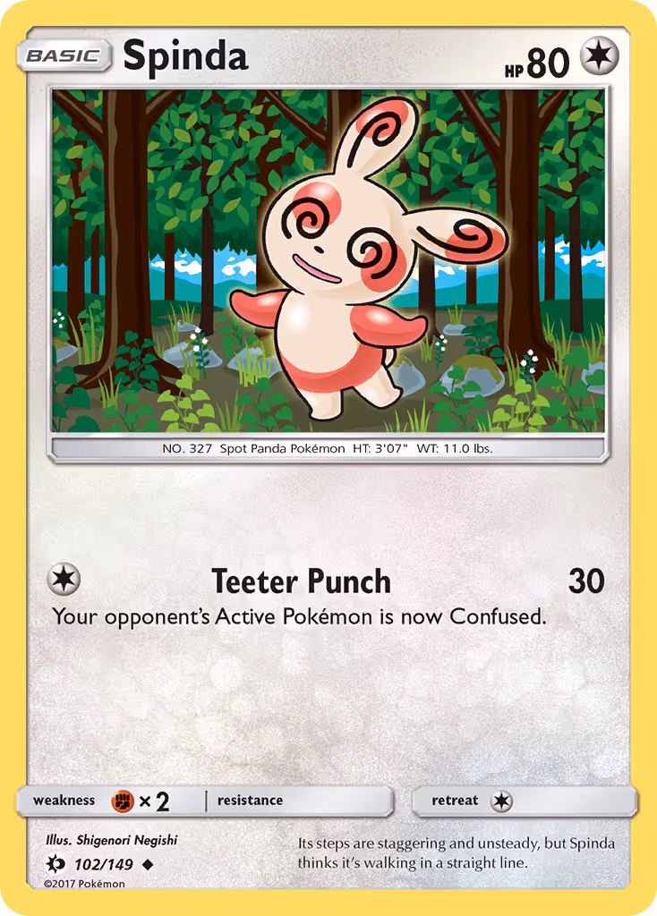 Spinda 102/149 Pokemon card