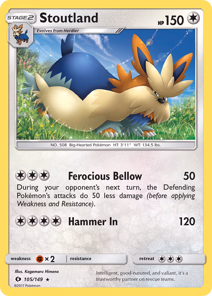 Stoutland 105/149 Pokemon card