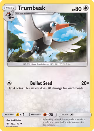 Trumbeak 107/149 Pokemon card