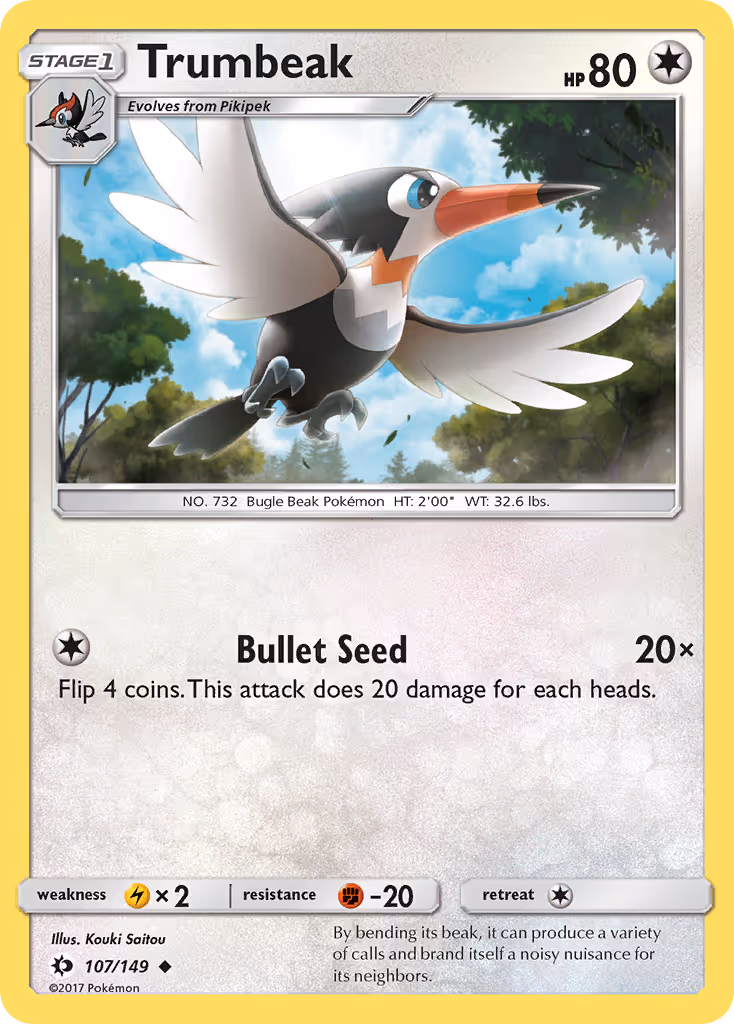 Trumbeak 107/149 Pokemon card