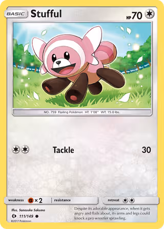 Stufful 111/149 Pokemon card