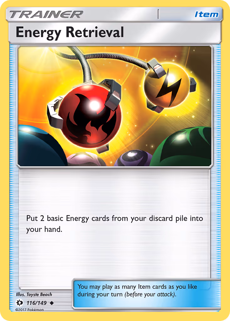 Energy Retrieval 116/149 Pokemon card